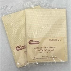 Raymor 14 Count Aida Cloth Lot of 2